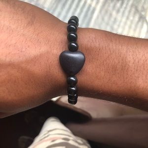 Black heart bracelet